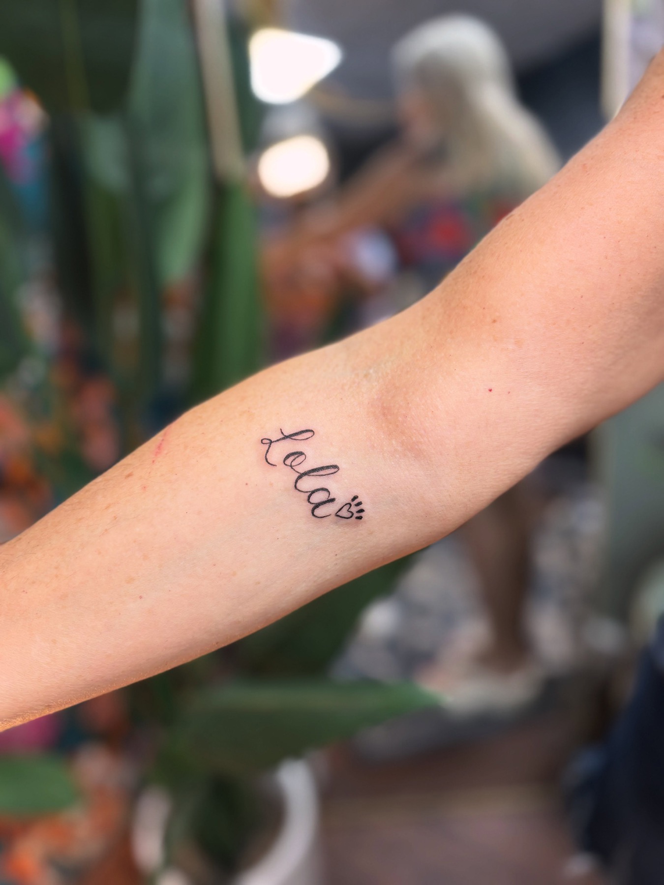 Custom script tattoo by Boundaries Tattoos