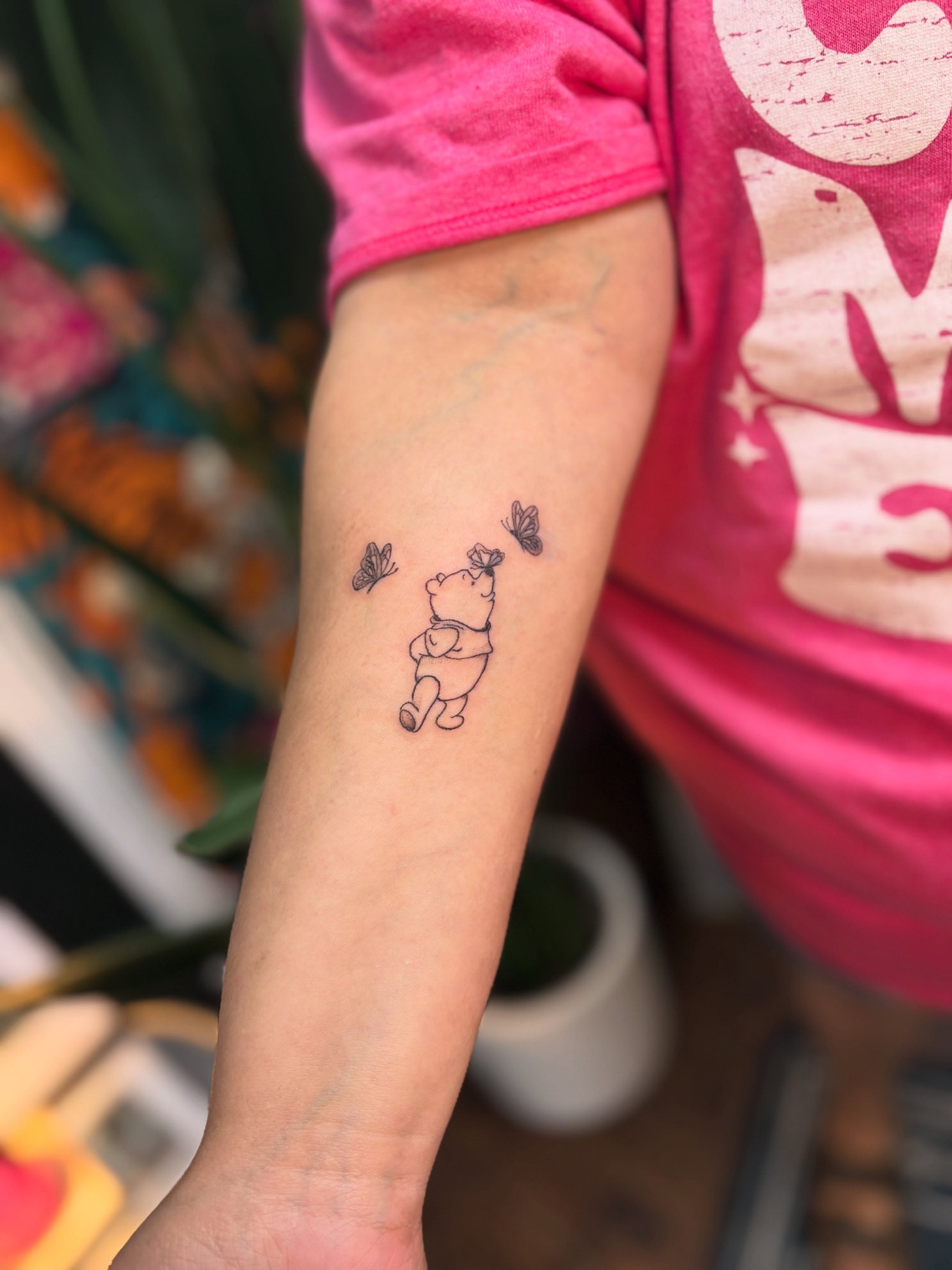 Playful character tattoo by Boundaries Tattoos
